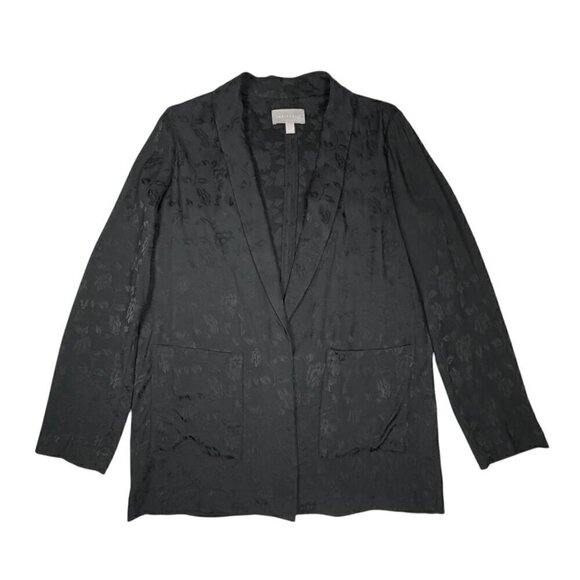 Jacquard Blazer Sz.S Oversized Black Floral Textured Open Front
Goth Grunge Boho - Picture 5 of 11